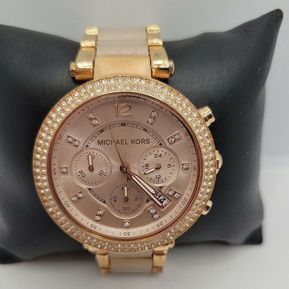 Michael Kors Parker MK5896 Womens Stainless Steel Analog Dial Quartz Watch AM706 - Picture 2 of 11